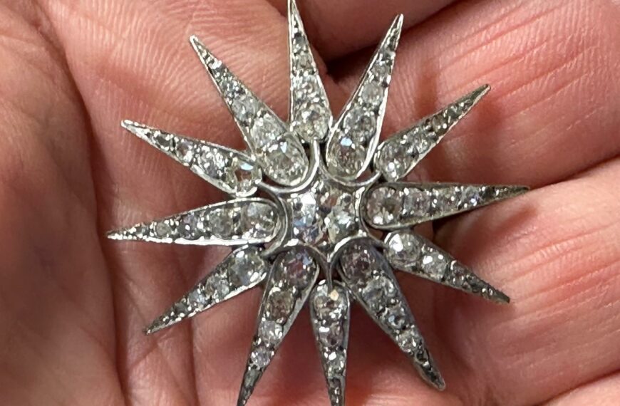 Victorian diamond star brooch