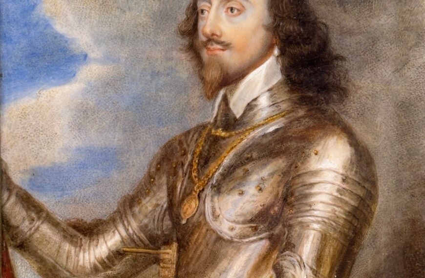 A miniature portrait of King Charles I after Van Dyck