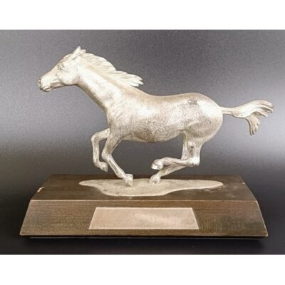 An Asprey silver figure of a galloping horse