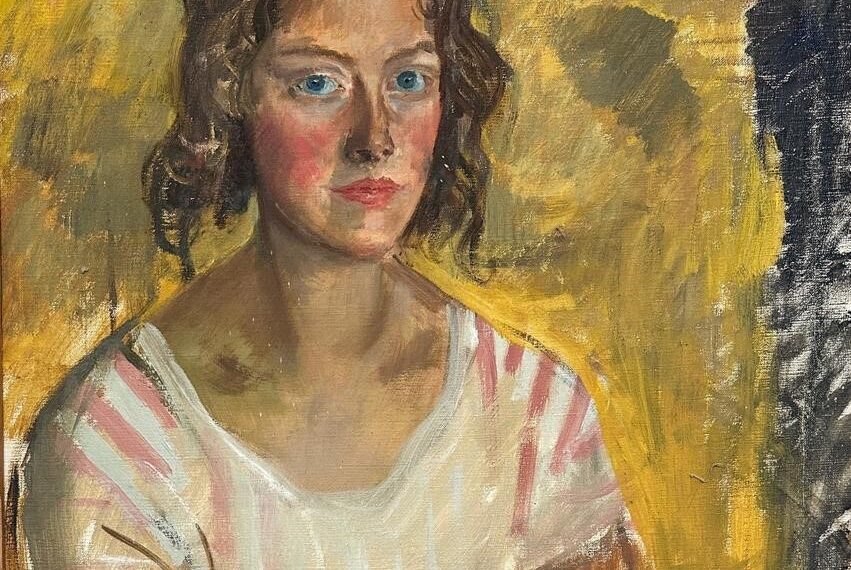 A fine portrait of Brigit Mcnamara by Augustus John OM RA