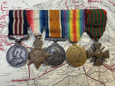 A group of five medals awarded to Cpl R P Holman MM Norfolk Yeomanry