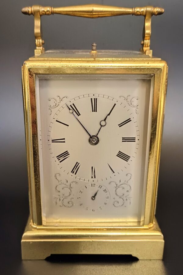 A French carriage clock with repeat